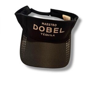 Maestro Dobel Tequila Visor Hat Unisex Size One Black Adjustable Logo Cap